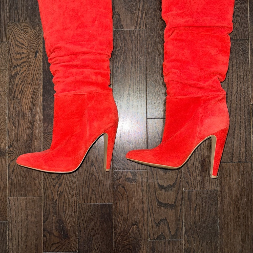 Steve Madden Vibrant Red Heeled Boots